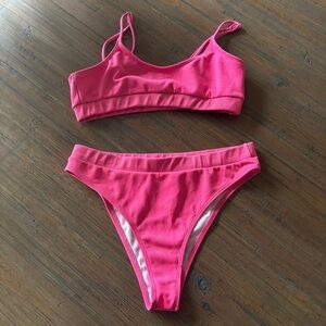 SHEIN size L Pink Bikini top and bottom set